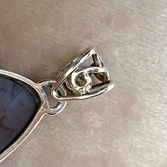 Sterling Silver Amethyst Ametrine Druzy Cluster Pendant - Picture 5 of 6